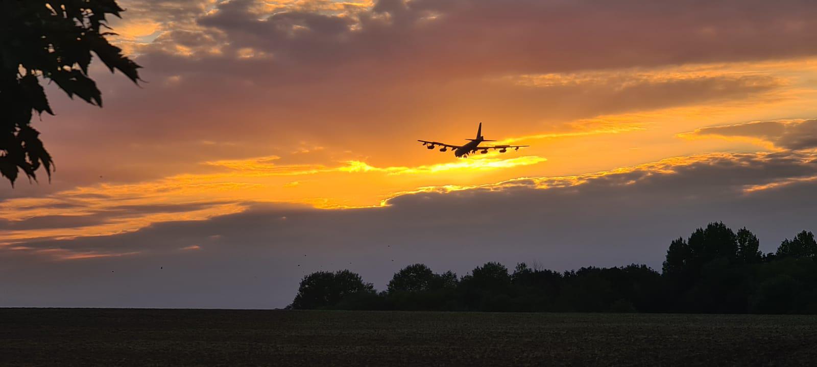 Coming in to land at RAF Fairford - taken from Dudgrove, taken by Angus Griffiths 